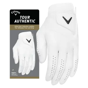 Callaway Golf Men's Tour Authentic Golf Glove in White | Size: Cadet Large