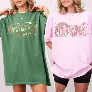 Wicked Movie Inspired Pink&Green Couple Shirt Comfort Colors, Wicked Friendship TShirt, Defy Gravity Broomstick Magic Wand