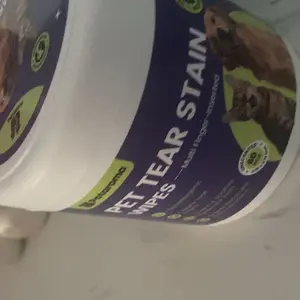 Potaroma Pet Eye Wipes Hypoallergenic Tear Stain Remover for Dogs & Cats, Hand-Injserted Design Double Layer Thickened Gentle Cleaner for Discharge, Crust, Booger & Debris– Soothing Wash for Eyes, Wrinkle, Face, 60 Pads