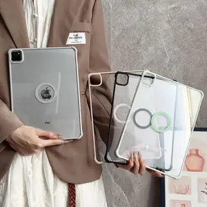 Magnetic Suction Ring Case for iPad A16 11th 2025 10th 10.9 Air 4 5 Acrylic Cover iPad Pro 2024 11 13 12.9 2022 Back S Funda