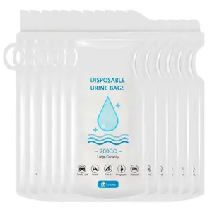 Disposable Urine Bag, 12/24 Pack Pee Bags for Travel for Women/Men, 700ML Emergency Portable Urinal Bag and Vomit Bags, Unisex Urinal Bag for Camping, Traffic Jams, Pregnant