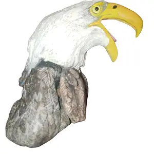 Eagle Bust 3D Hemp Sculpture - Traditional Eagle Design, Unique 3D Form, Durable Material, Ideal for Decorative Use