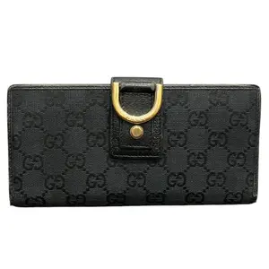 Pre-owned GUCCI Canvas Small Leather Goods Abbey GG Long Wallet