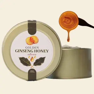 Golden Ginseng Honey Slices - 100% Handmade & Natural, Energy & Vitality, Eco-conscious Packaging, No Caffeine, No Gluten, Vegetarian Friendly, Healthy Food Supplement