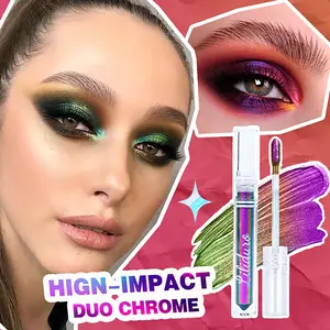 Liliduro Metallic Liquid Chameleon Eyeshadow,Multi-Dimensional Eye Looks, Long-lasting Holographic Glitter Multichrome Eyeshadows Makeup kaja eyeshadow Color Smooth fall eyeshadow blue eyeshadow glitter shadow Radiant Waterproof Cosmetic