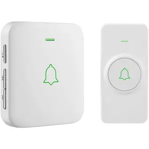 CW-11 Wireless Doorbell with 52 Melodies, 5 Volume Levels & LED Flash