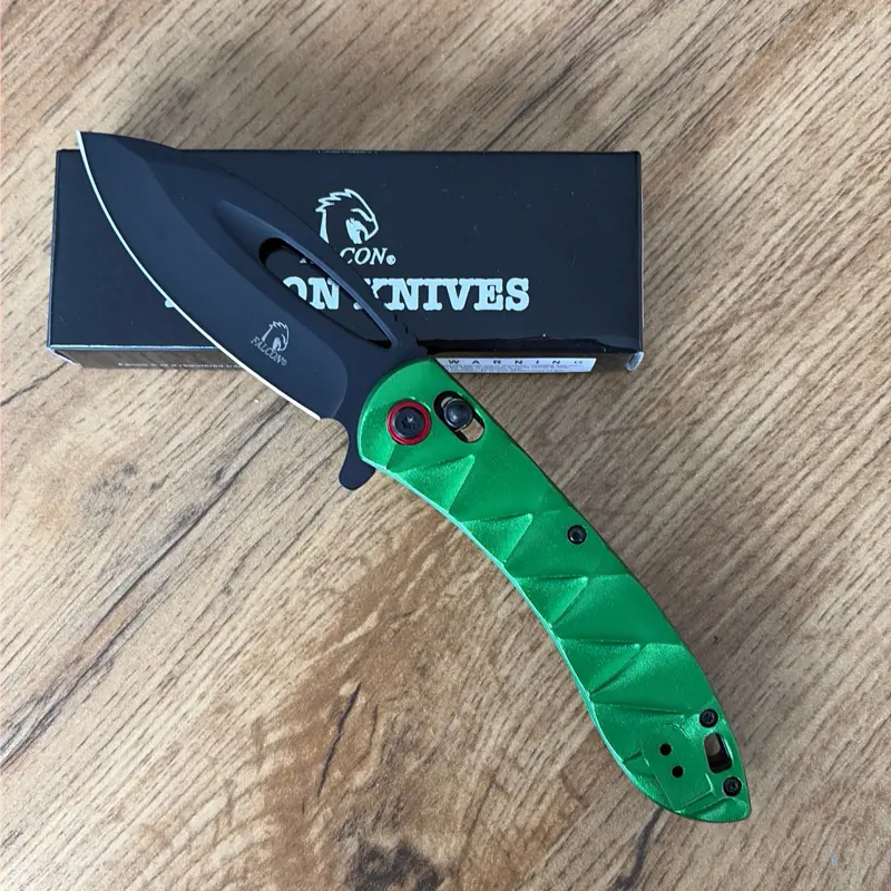 Green Pocket Knife, Durable EDC Tool for Daily Tasks, Outdoor Activities