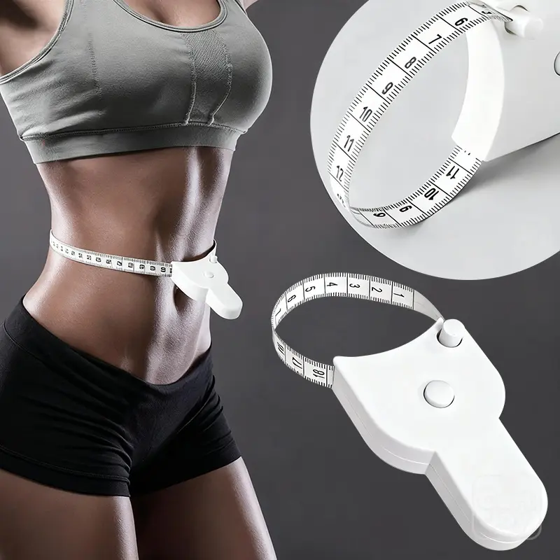 Unisex Automatic Retractable Measuring Tape - Durable, Portable Home Supply for Waist, Hip, Arm Use, Ideal for Fitness, Tailoring