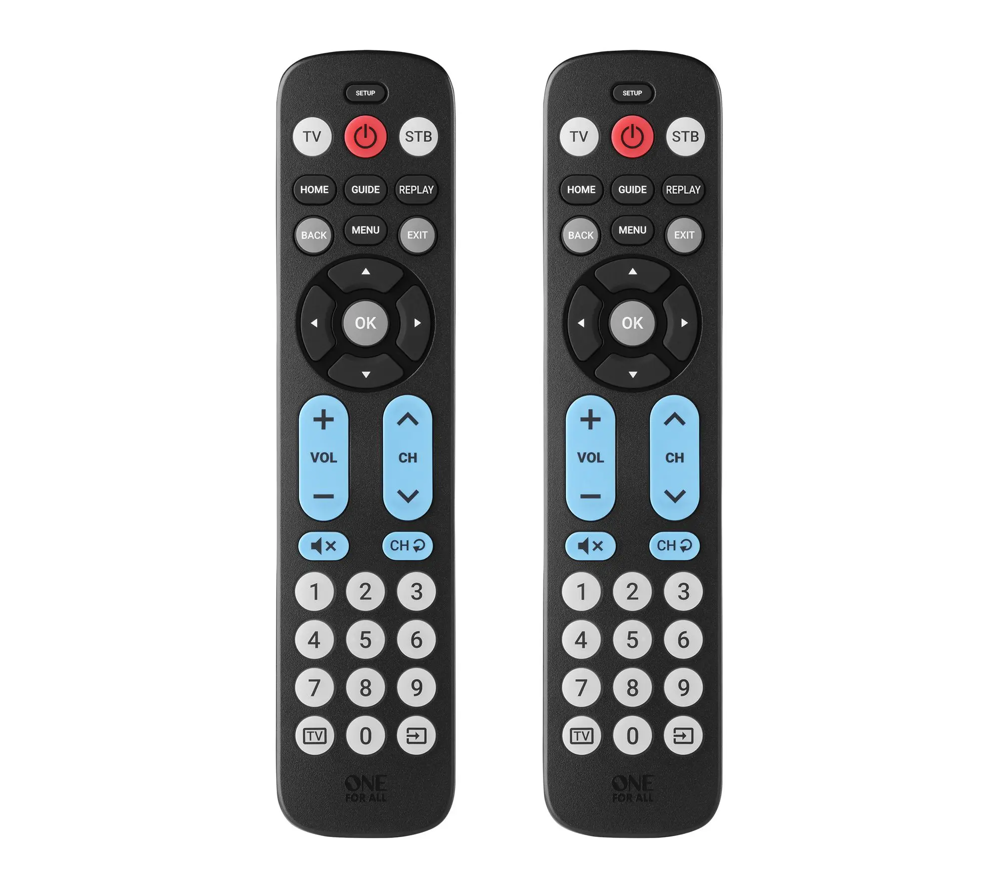 One For All Set of 2 Big Button Universal Remotes