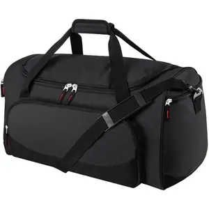 Gym Bag for Men - 55L Black Durable Large Duffle Bag for Travel, Workout, Fitness &