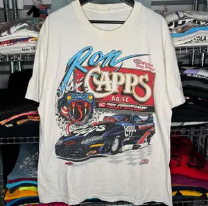 Vintage 90s Winston Drag Racing T Shirt XL Rattlesnake Nascar White Racing, Unisex T-Shirt, For Men Women Menswear Top Streetwear Underwear