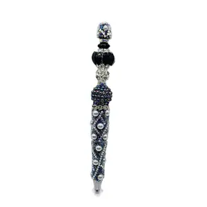 Elegant Beaded Pen with Rhinestones and Pearls - Includes 3 Ink Refills for Long-Lasting Use - Perfect for Personal Use or Gifting