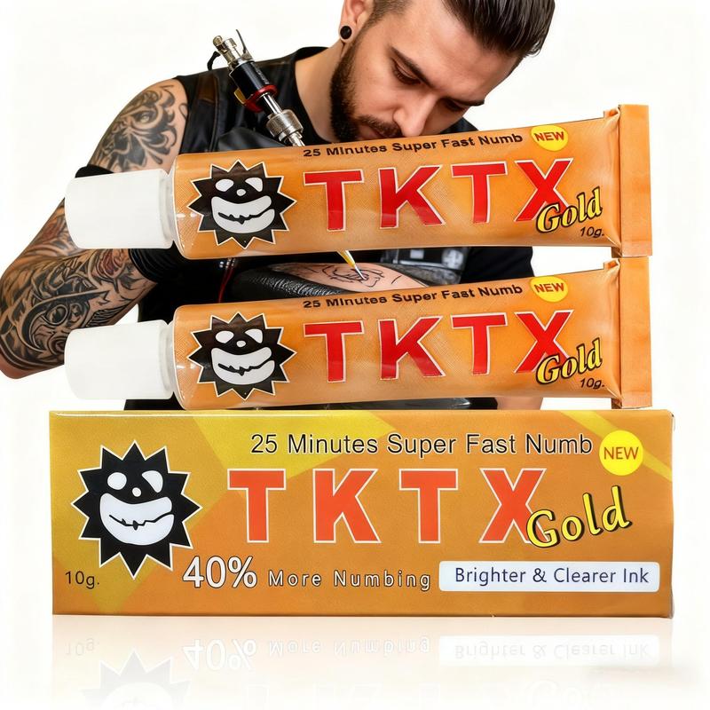 TKTX Golden Numbing Cream - Painless Tattoo Cream-Maximum Strength -Topical Analgesic for 6-8Hours PainRelief -Quick Absorption -Skin Friendly.