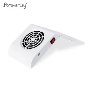 Foreverlily Nail Dust Collector Foldable & Upright Use Powerful Vacuum Fan Electric Dust Remover for Manicure Cuticles EasyBeauty ComfortVibe White