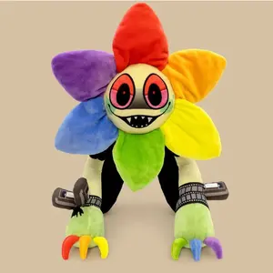35cm Dandy's World Rainbow Flower Plush Toy Soft Stuffed Game Character Doll