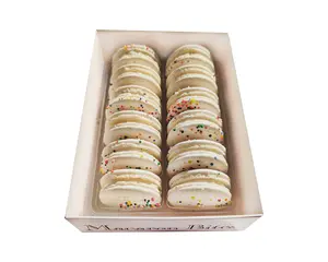 Macaron Bites French Macarons Cake Batter Cookies 12 Count Meringue Like Cookies with Creamy Exotic Fillings for Special Occasions