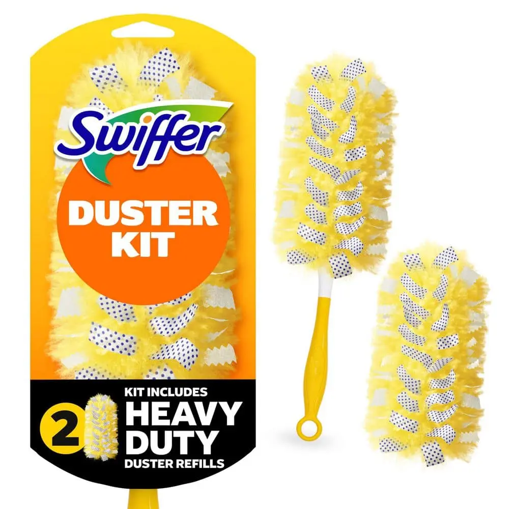 360 Microfiber Duster Kit with 6 in. Short Handle(1-Handle, 2-Dusters)