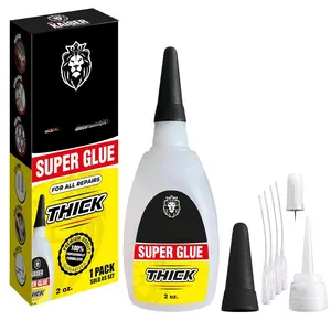 Thick CA Super Glue (2 oz) - Gap-Filling Cyanoacrylate Adhesive - 15-30 Sec Cure - Pro Kit with Microtips - , Plastic, Metal,  Printing, Hobby Models, DIY Repairs - 1,000-1,500 CPS