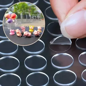 Clear Double-Sided Adhesive Sticker Pads for Mounting Decor and Accessories, Transparent No-Trace Rubber Sticky Dots, Ideal for Holding Dashboard Figurines and Home Ornaments