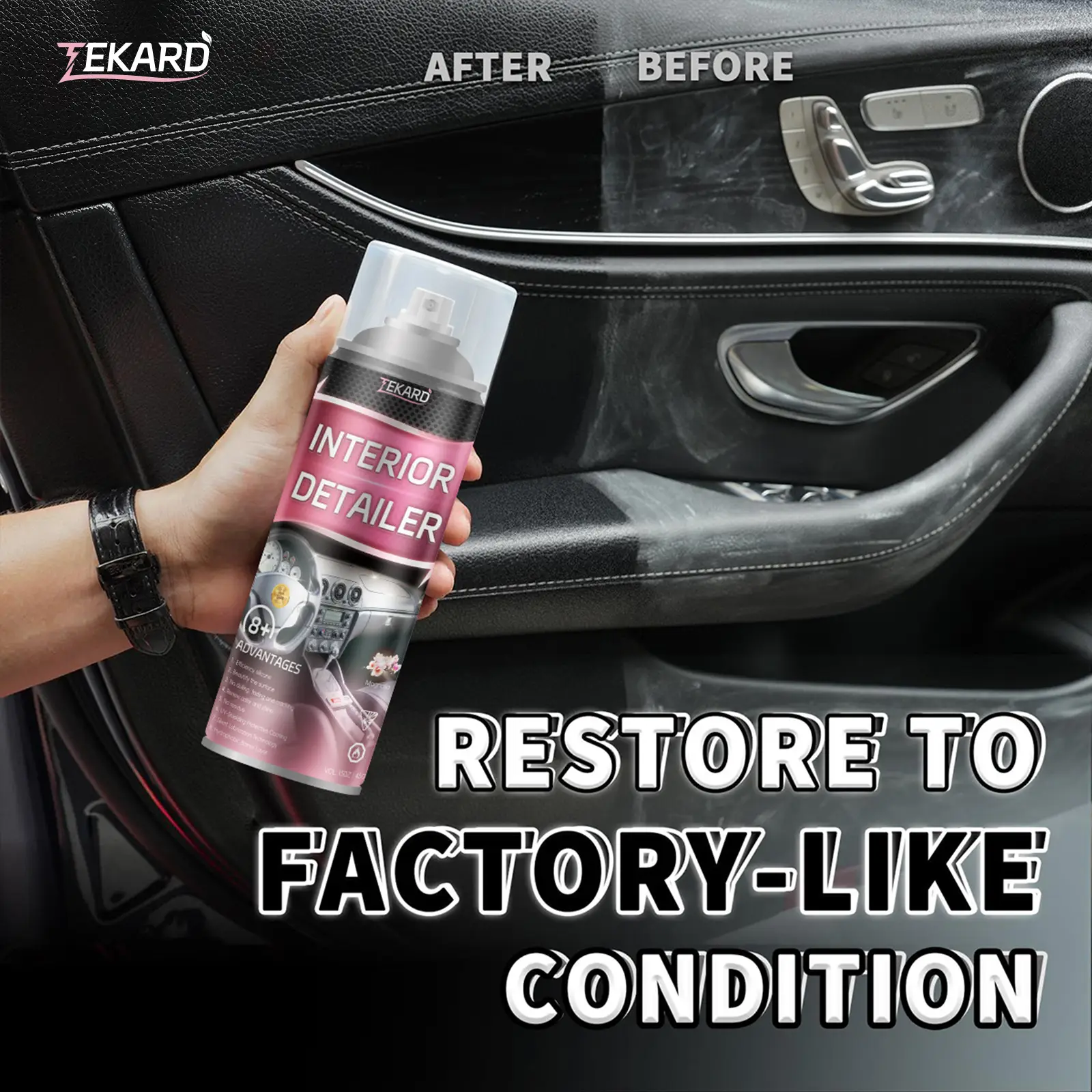 Car Interior Detailer and Protectant with UV Protection Against Cracking and Fading, Car Interior Maintenance & Cleaning, Non-Greasy, Satin Finish