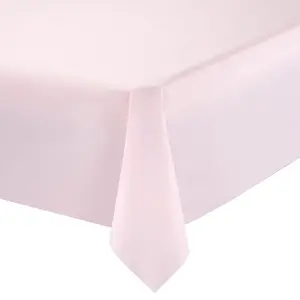 Pink Rectangular Disposable Plastic Tablecloths (54" x 108")