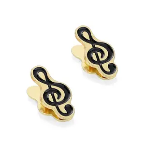 Metal Music Note Binding Clip, Colorful Money Binding Paper Clips for Stationery, Foldable Note Letter Document Clips