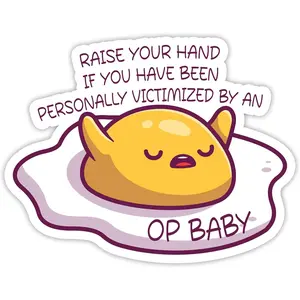 Funny OP Baby Labor & Delivery Nurse Sticker Personally Victimized Postpartum Nurse Vinyl Sticker Bookish Funny Kindle Hard Hat Waterproof Die-Cut Vinyl Sticker for Water Bottle Laptop Phone I