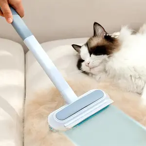 Reusable Pet Hair Remover Brush – Multi-Functional Lint Cleaner for Dog & Cat Hair, Extra-Long Handle, Washable Grooming Tool for Furniture, Clothes, Bedding, Sofa, Carpets & Window Screens