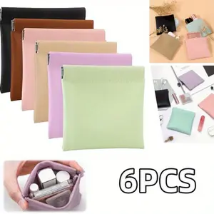 6Pcs/Set Small Makeup Bag for Purse,Mini Portable Cosmetic Bags for Women,Coin Purse Lipstick Organizer,Small Travel Kit Storage Pouch,Christmas Party Gifts,Hand Tools Kits