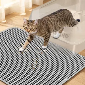 Premium Cat Litter Mat - Leak-Proof, Waterproof Base - Non-Slip Backing - Traps and Filters Litter for Cleaner, Dry Floors