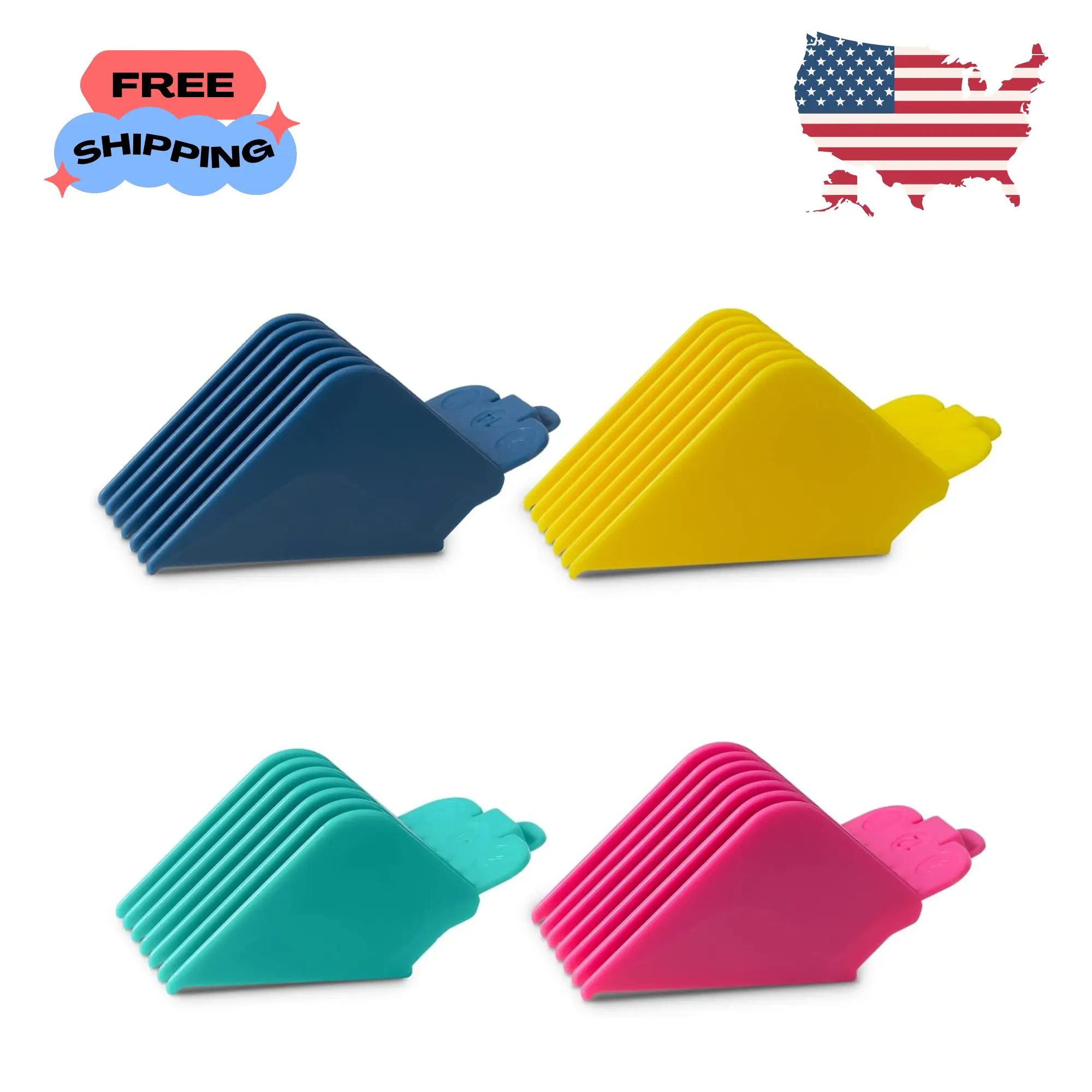 Clipper Guards 16 14 12 10 Compatible with Most Wahl Clippers 1.25", 1.5", 1.75" & 2"