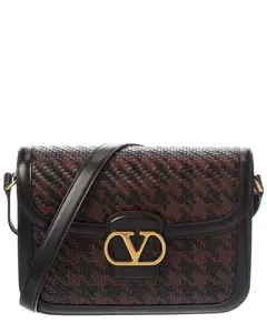 DNU PACK Valentino VLogo Signature Woven Leather Shoulder Bag