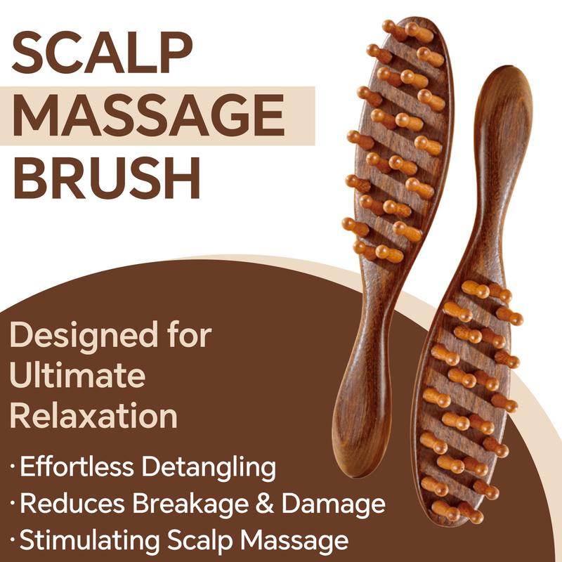 【Black Friday】Natural Wooden Loc Brush for Microlocs & Sisterlocs Prevents Tangles & Merges Massage for Scalp Relaxation & Hair Product Light Weight
