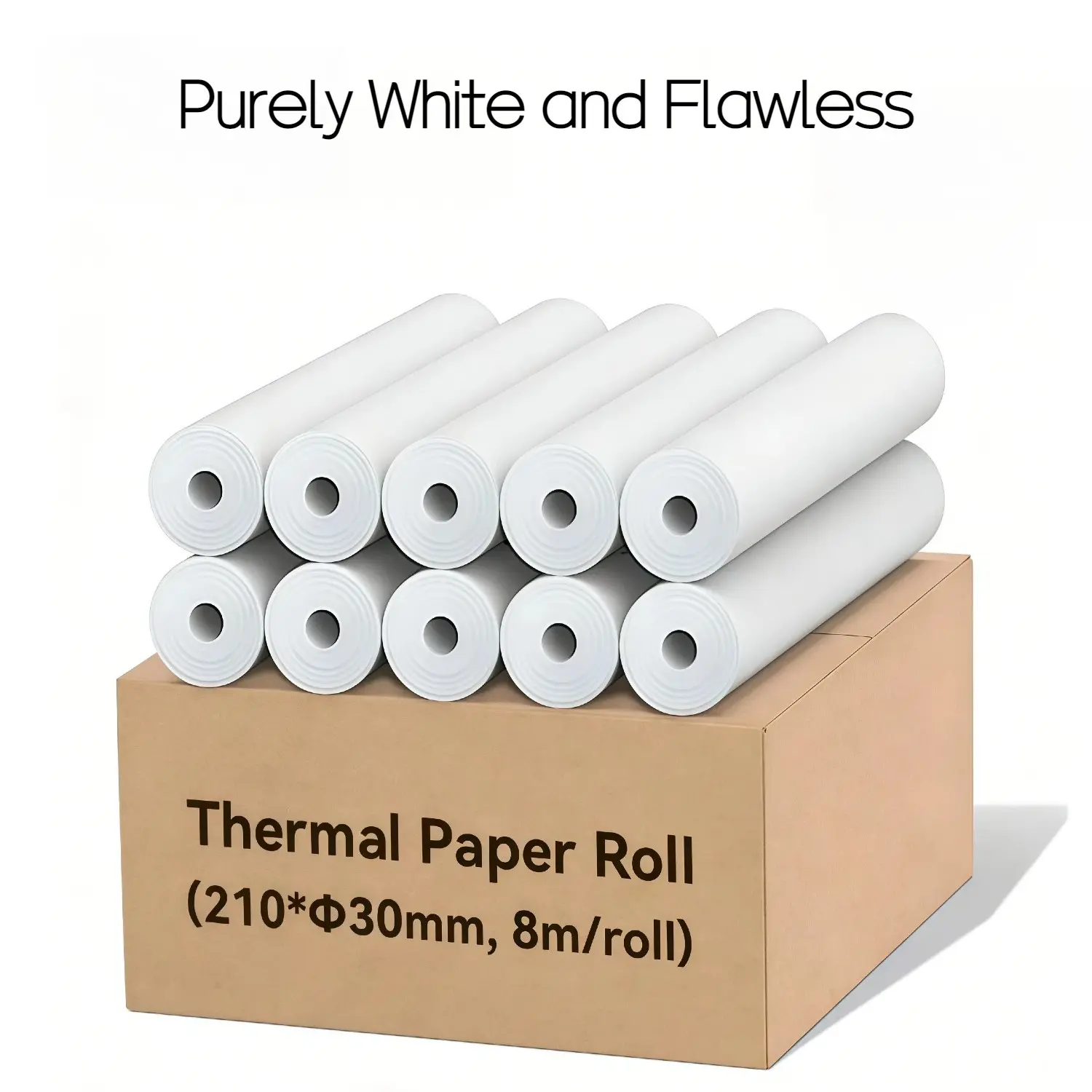 3 Rolls A4 Thermal Paper HD Resolution Thermal Printing Paper 210x30mm, Portable Size Printer Paper Rolls, College Essentials, Individual Packaging for Wireless Bluetooth Anti-Scratch Design Easy to Store Rolling Receipt Paper