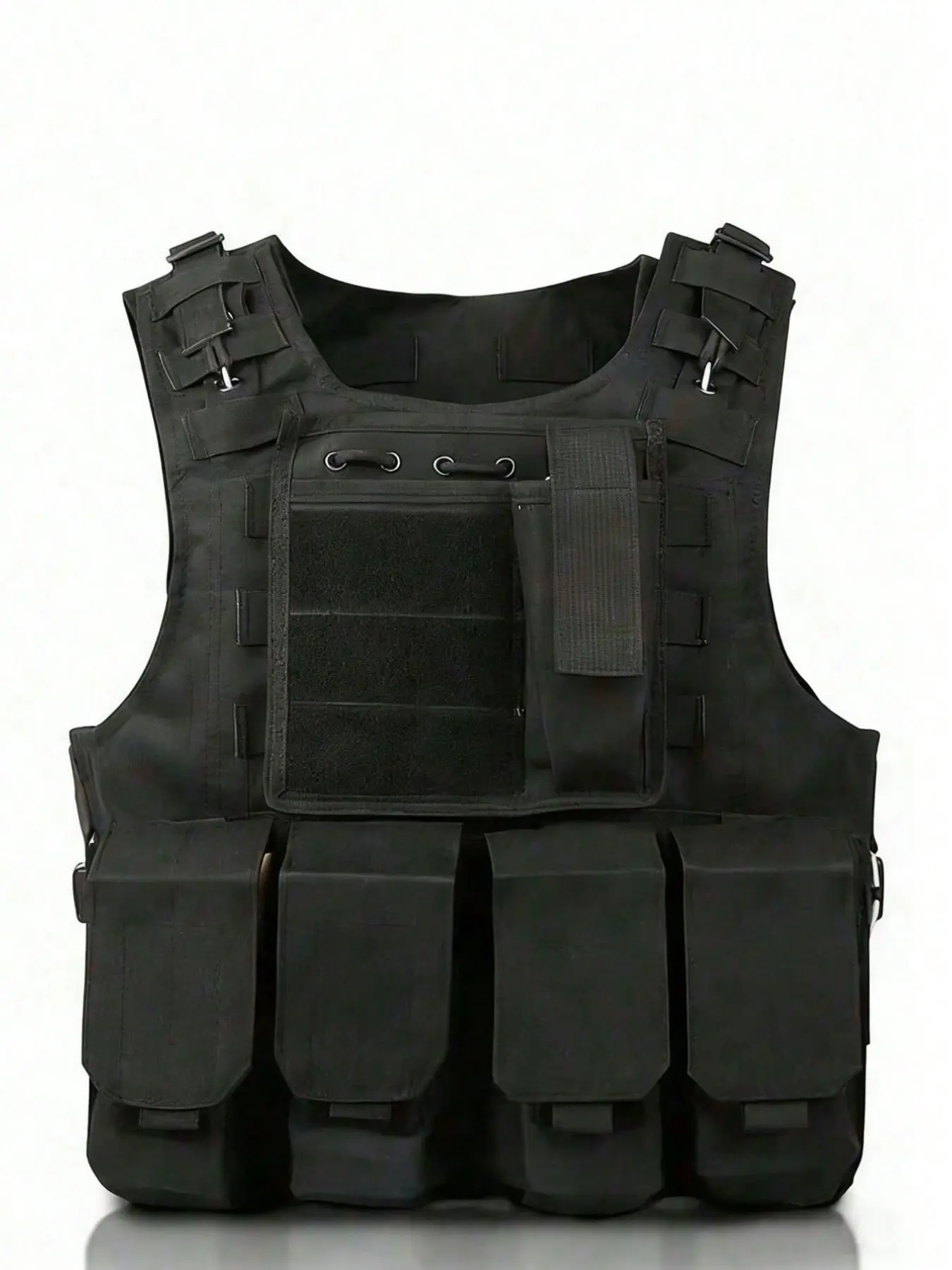Outdoor Tactical Vest — Multi-functional Protective Combat Vest, Outdoor Portable Sports Vest, Wear-resistant Oxford Cloth with Molle Panels, Adjustable Shoulder Straps and Waist Belt, Breathable Mesh Back Gear