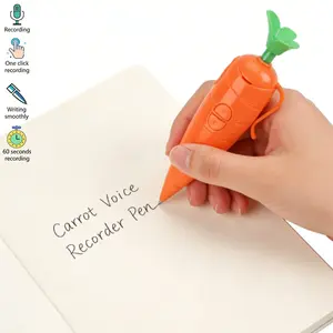 Judy & Nick Carrot Voice Recorder Electronic Sound Toy Can Write Graffiti Ballpoint Pen Novelty Voice Recorder Pen Gift