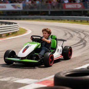 GARVEE Electric Drift Go Kart with 2X200W Motors and 7AH Battery, Electric Pedals, Designed for Ages 6+, Available in Multiple Colors , Ideal for Outdoor Racing Fun