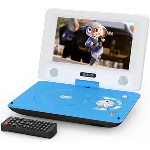 11.5" Portable DVD Player for  and , 9.5" Swivel  Screen with 4-6 Hours -in , Support Sync Screen to TV, Support SD Card/USB/Multiple Disc Formats (Blue)