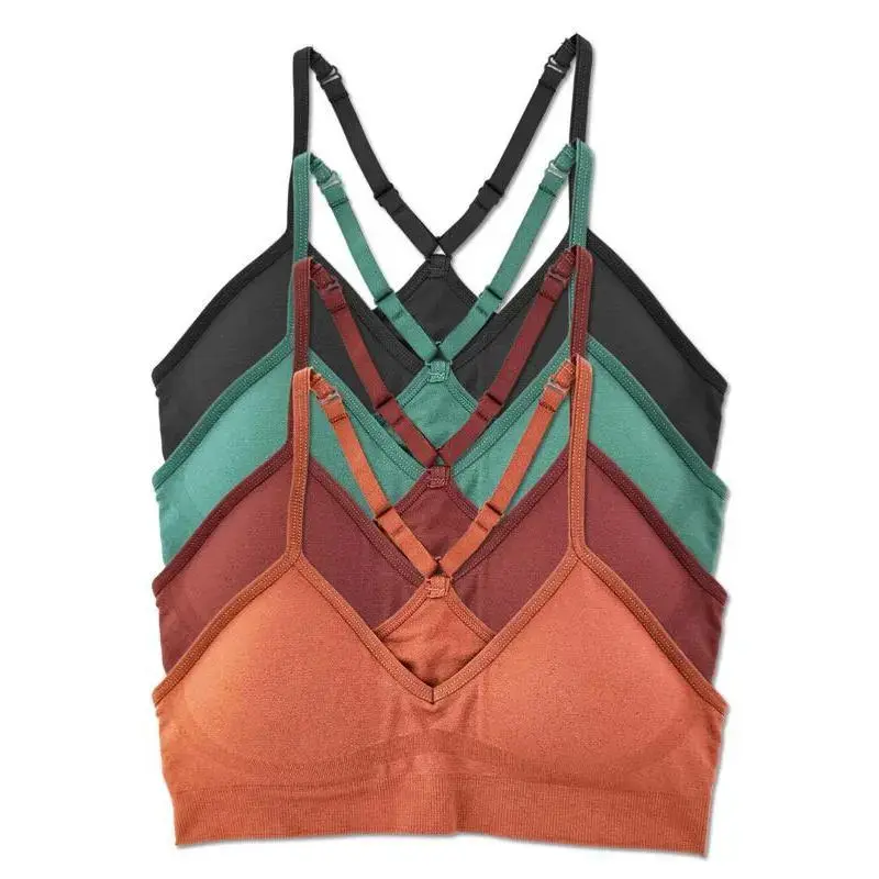 Racerback 4-Pack Women's Seamless Bralettes All Day Comfy