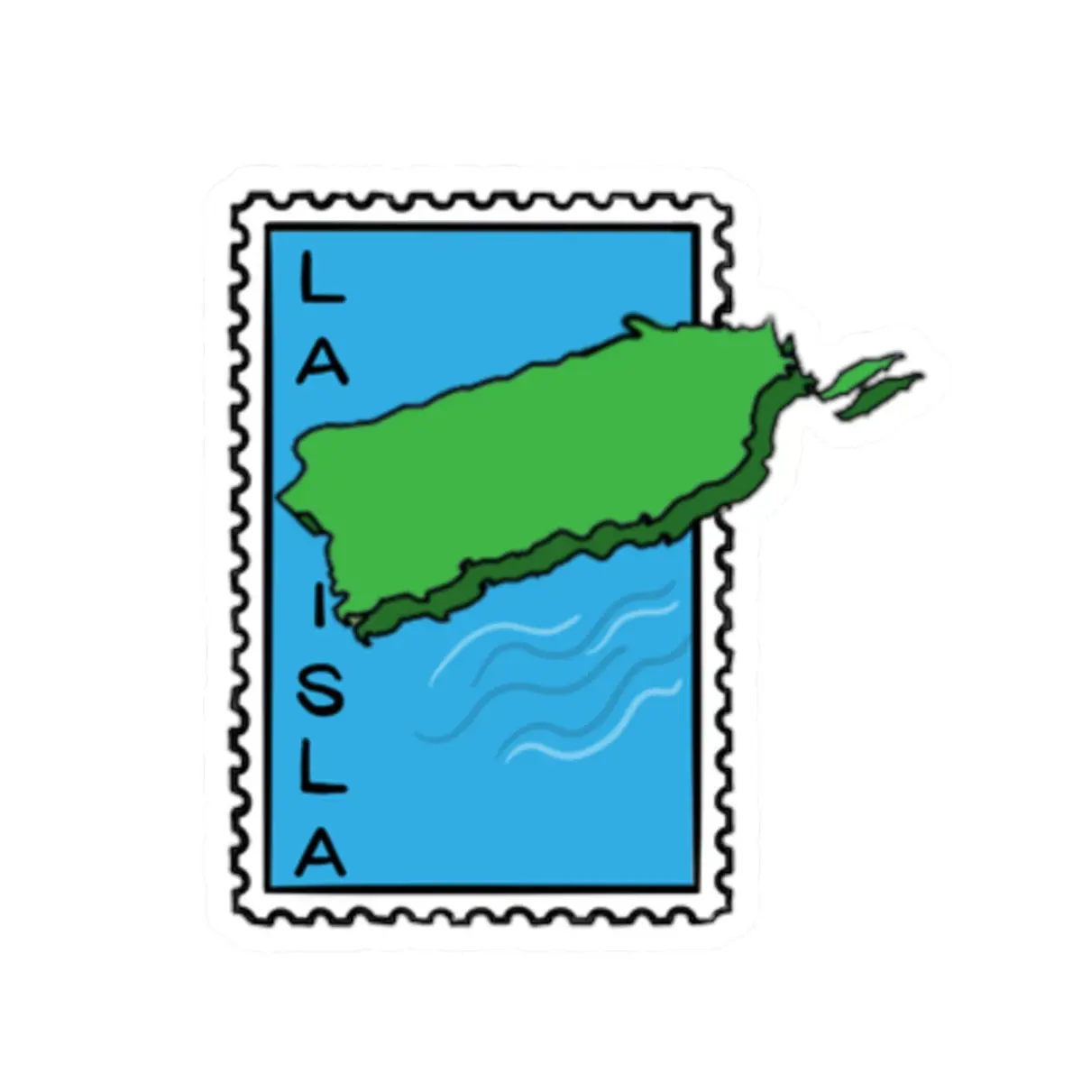 Puerto Rico, La Isla Cut Stickers - PR, Boricua sello, US State Pride Sticker, Laptop Decal,