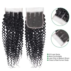 #GiftedInLove #Valentine #Gift VivaBelle4*4 Brazilian Kinky Curly Lace Frontal Closure Human hairHair