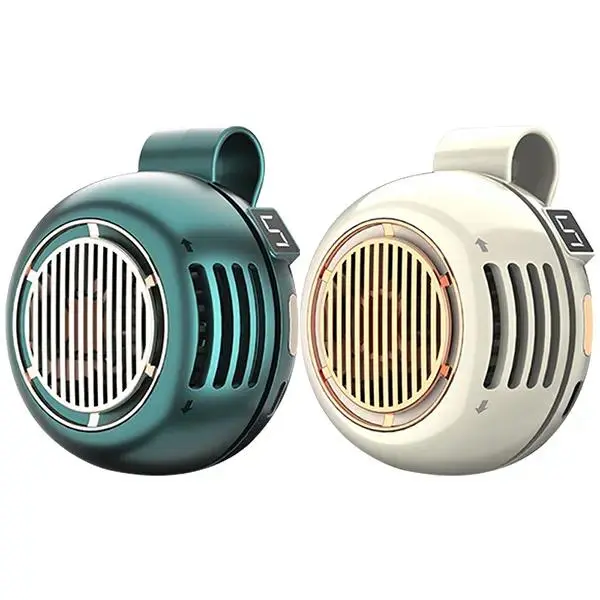 360° Rotating Bladeless Mini Fan - Portable Silent Clip-on Electric Wearable Fan Adjustable 5 Speeds 1000mAh USB Rechargeable Personal Neck/Waist/Collar Fans for Office Outdoor Travel Accessories, Quiet Cooling Turbo Fan, Mother's Day Gift fathersdaygift