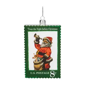 Norhtlight 3.5" Santa Stamp "Twas The Night Before Christmas"