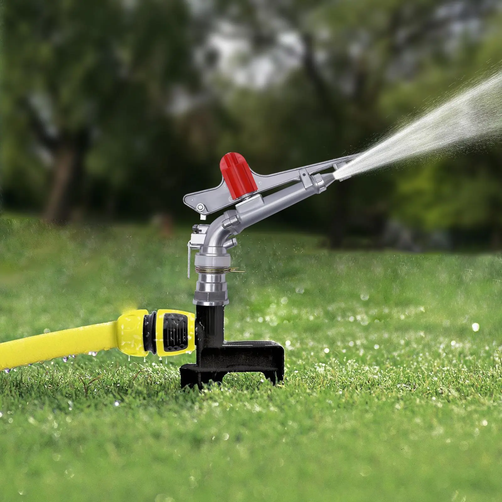 2-Inch Agriculture Irrigation Water Spray Gun, 8.82-13.23lbs Water Pressure Farm Irrigation Sprinkler, 360°Rotating Large-Area Watering Sprinkler with 65-80 Meters Spray Radius for Garden Adjustable Nozzles Father Son High School Graduation Gift