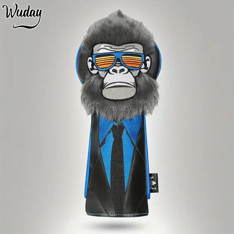 Wuday PU Golf Driver Headcover with Velvet Inner Orang Embroidery Waterproof 1#Wood Design for Enhanced Protection fan golf headcovers funny driver headcover Suitable for（Taylormade Callaway 6.9°...）