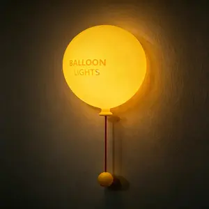Squishy Silicone Balloon Night Light, Food-Grade Stress Relief LED Lamp, Rechargeable Soft Glow Pull Cord Wall Light, Perfect for Kids Bedroom, Birthday Party Decor, Ideal Birthday Gift for Boys Girls