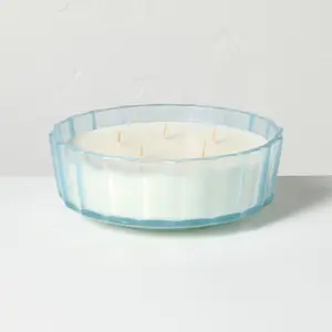 5 Wick XL Colored Glass Faceted Lavender and Birch Jar Candle 32oz - Hearth & Hand with Magnolia