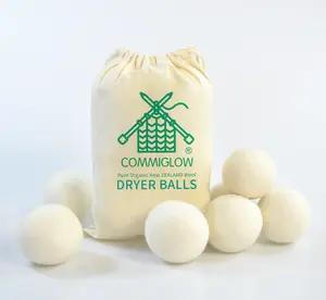 Handy Laundry Wool Dryer Balls - Natural Fabric Softener, Reusable, Reduces Clothing Wrinkles and Saves Drying Time, Better Alternative to Plastic Balls and Liquid Softener (Pack of 6)