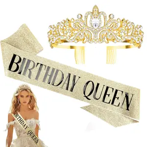 Birthday Sash for Women,Birthday Crown,Tiaras for Women,Birthday Queen Sash,Birthday Sash and Crown,Birthday Tiara for Women,Birthday Crowns for Women,Birthday Headband Decorations for Women