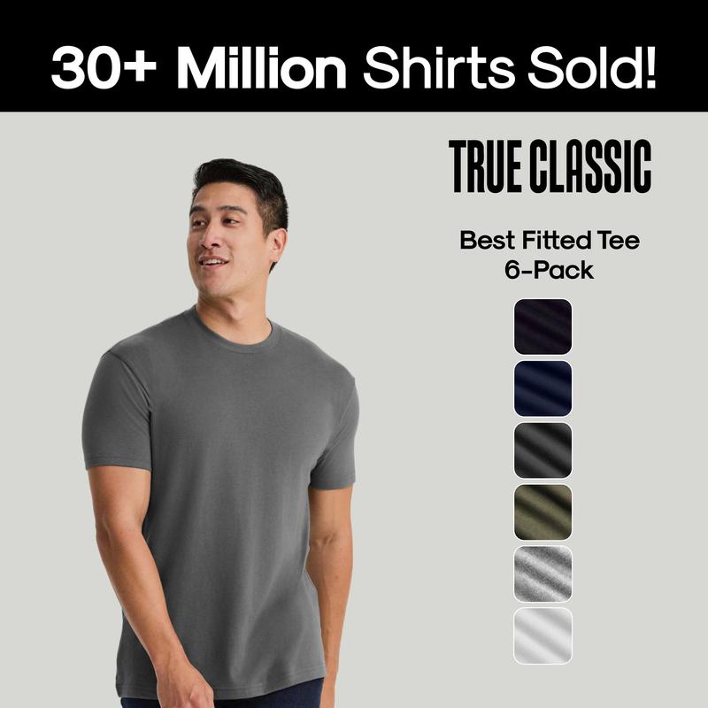 True Classic Men’s Short Sleeve Crew Neck T-Shirt – Premium Fit for Everyday Comfort, Casual Streetwear, Workwear, or Men Gifts